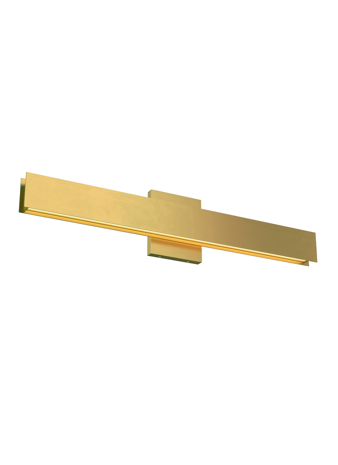 Visual Comfort Modern Bau LED Bath in Natural Brass