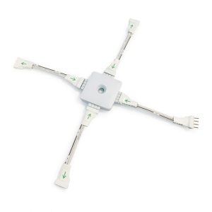 Nora Lighting - NAHO-601W - X Splitter Cable For 24V LED High Output Tape Light - Ho & Hb Tape Accessory - White