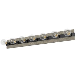 Hunter - 13052 - Seven Light Bathroom Vanity - Donelson - Brushed Iron