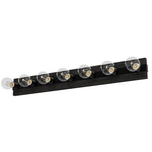 Hunter - 13053 - Seven Light Bathroom Vanity - Donelson - Natural Black Iron