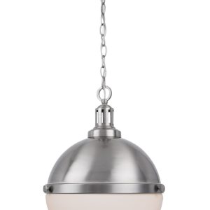 Brio Lighting - AA401N - Two Light Pendant - Aaron - Silver