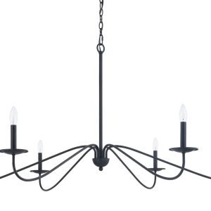 Forty West - 10303-B - Six Light Chandelier - Hunter - Black