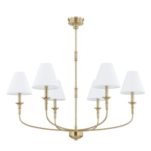 Forty West - 10304-G - Six Light Chandelier - Barton - Antique Gold