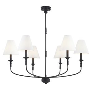 Forty West - 10304 - Six Light Chandelier - Barton - Black