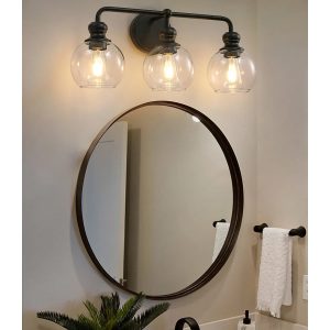 Brio Lighting - 3056-3BLACK - Three Light Vanity - Irvine - Matt Black Paint