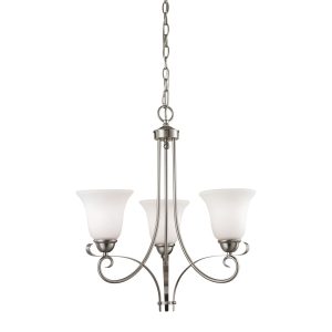 Atlas - 1003CH/20 - Three Light Chandelier - Brighton - Brushed Nickel