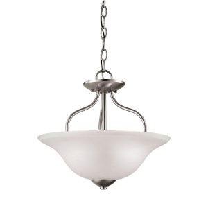 Atlas - 1202CS/20 - Two Light Semi Flush Mount - Conway - Brushed Nickel