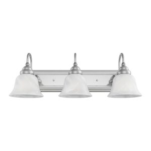 Livex Lighting - 1003-95 - Three Light Bath Vanity - Belmont - Brushed Nickel w/ Polished Chrome
