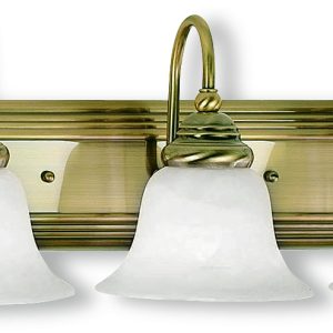 Livex Lighting - 1003-01 - Three Light Bath Vanity - Belmont - Antique Brass