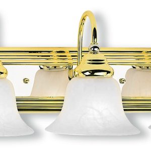 Livex Lighting - 1003-25 - Three Light Bath Vanity - Belmont - Polished Brass & Polished Chrome
