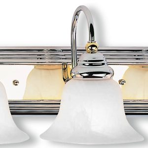Livex Lighting - 1003-52 - Three Light Bath Vanity - Belmont - Polished Chrome & Polished Brass