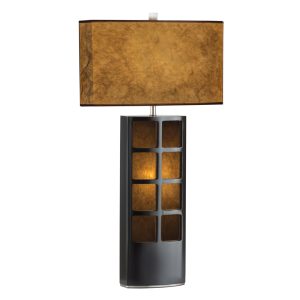 Nova Lighting - 0472DT - One Light Table Lamp - Ventana - Dark Brown/Brushed Nickel