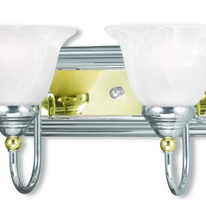 Livex Lighting - 1002-52 - Two Light Bath Vanity - Belmont - Polished Chrome & Polished Brass