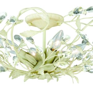 Vaxcel - C0024 - Four Light Semi Flush Mount - Jardin - French Cream