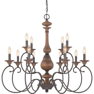Quoizel - ABN5012RK - 12 Light Chandelier - Auburn - Rustic Black