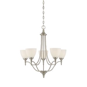 Savoy House - 1-1001-5-SN - Five Light Chandelier - Herndon - Satin Nickel