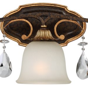 Metropolitan - N1463-652 - Three Light Bath - Chateau Nobles - Raven Bronze With Sunburst Gold Leaf Highlights