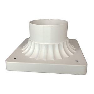 Trans Globe Imports - 100 WH - Post Base Mount - Canby - White