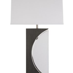 Nova Lighting - 1010942 - One Light Table Lamp - Charcoal Gray/Brushed Nickel
