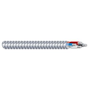 Southwire 12/3 w/ Ground MC Solid BK/WH/RD/GN Alu Armor 250'