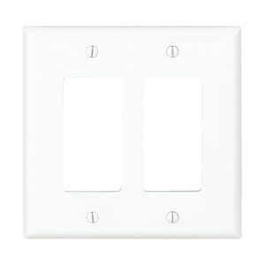 Eaton Wallplate 2G Decorator Poly Mid WH