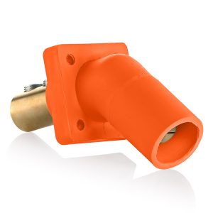Leviton 16 Series Male 45 Degree Panel Rec Orange