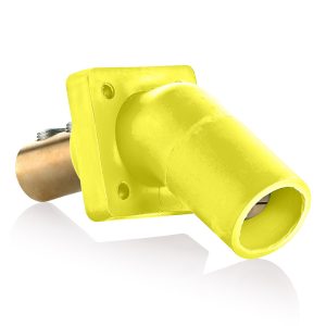Leviton 16 Series Male 45 Degree Panel Rec Yellow