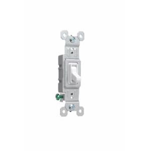 Pass & Seymour SW SP Ac 15A 120V Ground Terminal WH